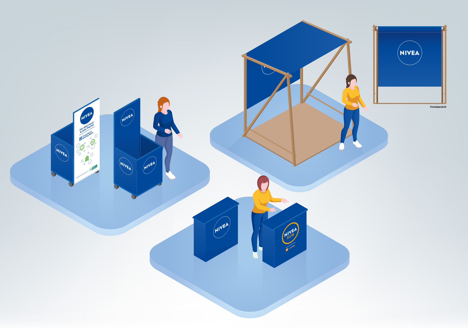 Grafikdesign, Messestand für Brandsoul AG und NIVEA